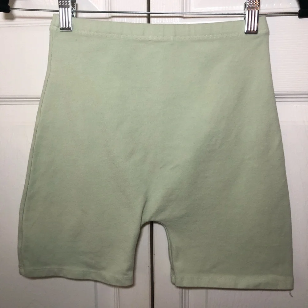 Brandy Melville John Galt Light Green Bike Shorts OS